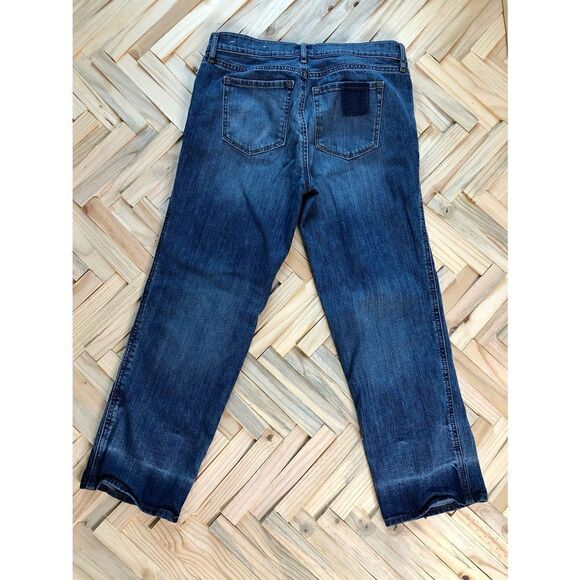 Loft Straight Crop 4 / 27 patch jeans - Picture 1 of 6